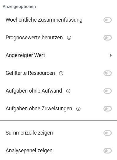 Optionen-Menü