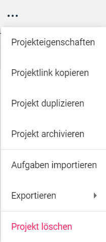 Open options menu