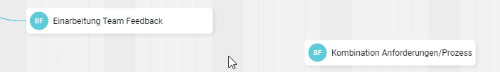Abhängigkeit in der Timeline erstellen